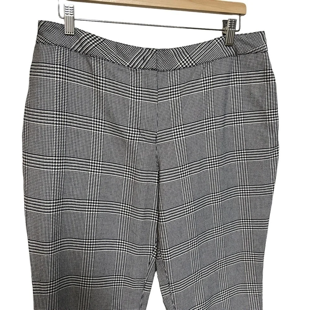 people tree 8 organic cotton Sienna‎ tweed plaid trousers cropped career pant - Picture 7 of 16